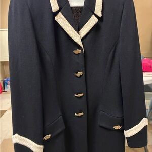 St. John Black and Cream Blazer